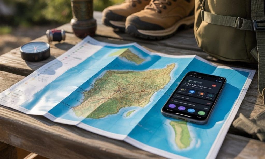 Imprimer sa carte de Corse et les applis indispensables pour naviguer hors réseau