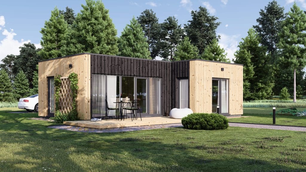 chalet de jardin habitable en bois aménagé comme espace de vie